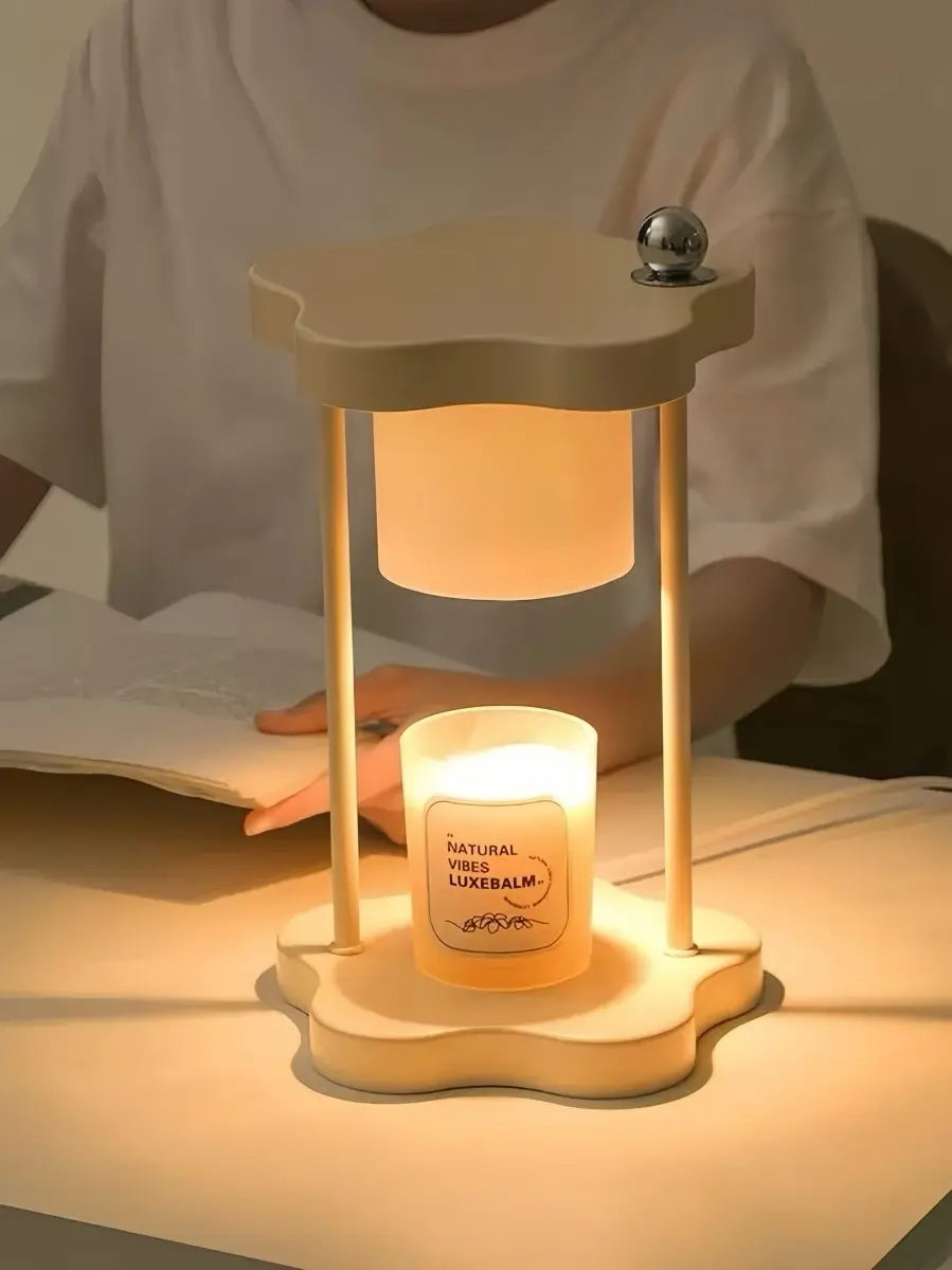 Cute Nordic Dimmable Petal Floral Candle Warmer Lamp With Timer - Leisure Life USA