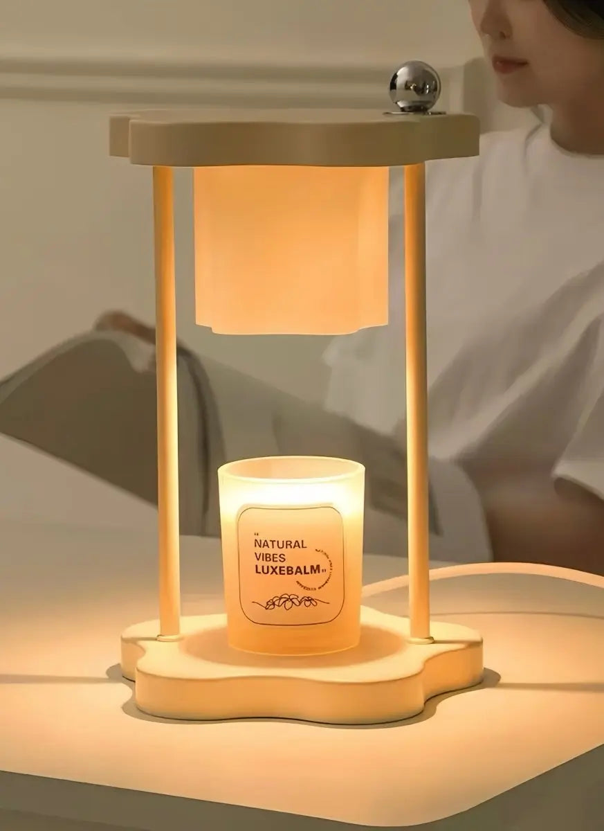 Cute Nordic Dimmable Petal Floral Candle Warmer Lamp With Timer - Leisure Life USA