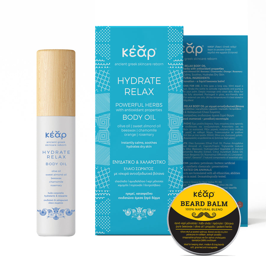 The Nourishing Ritual: Beard Balm & Hydrating Body Oil by Kear - Leisure Life USA