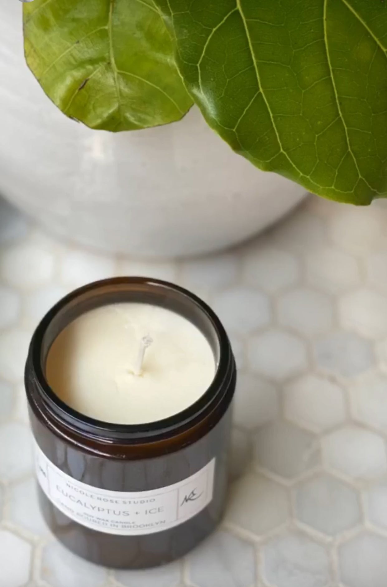 Eucalyptus + Ice Soy Wax Candle - Leisure Life USA