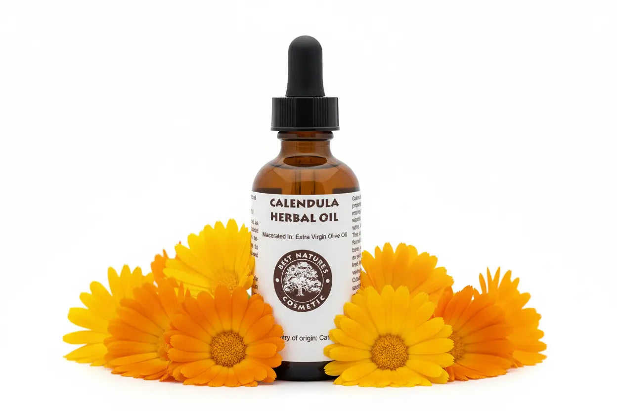 Skin Healing Calendula Herbal Oil | Macerated & Natural Yellow Poppy
