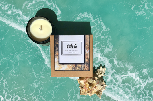 Ocean Breeze Scented Soy Wax Candle | Cotton Wick