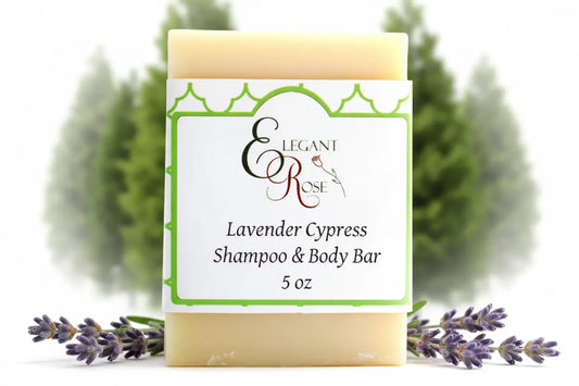 Lavender Cypress Shampoo & Body Bar Maroon Oliver