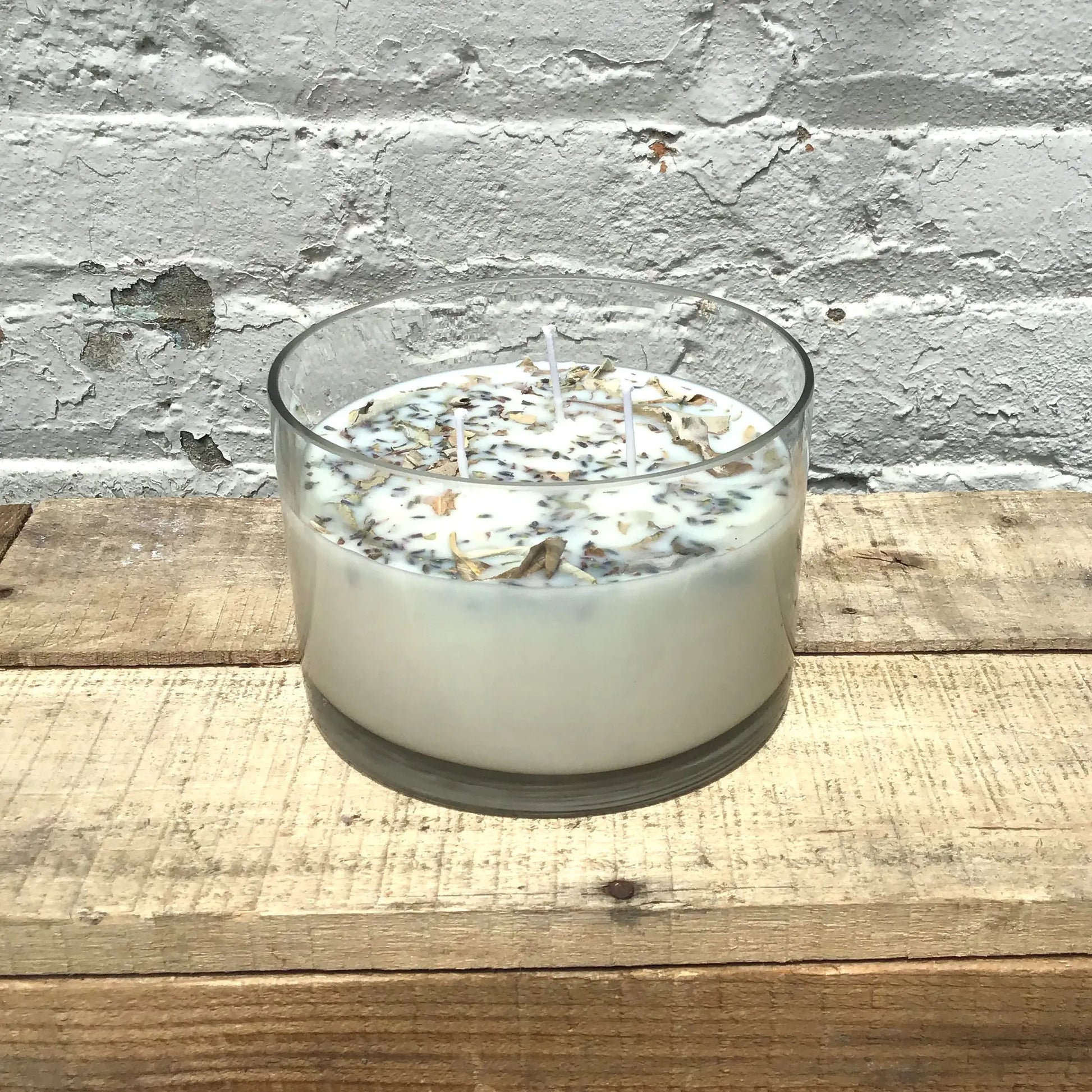 Lavender + White Sage Aromatherapy 3 Wick Large Soy Wax Candle - Leisure Life USA
