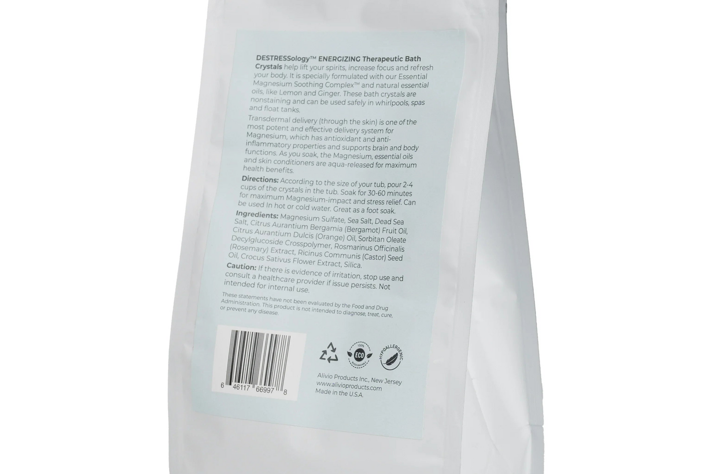 DESTRESSology Magnesium Energizing + Soothing Bath Crystals