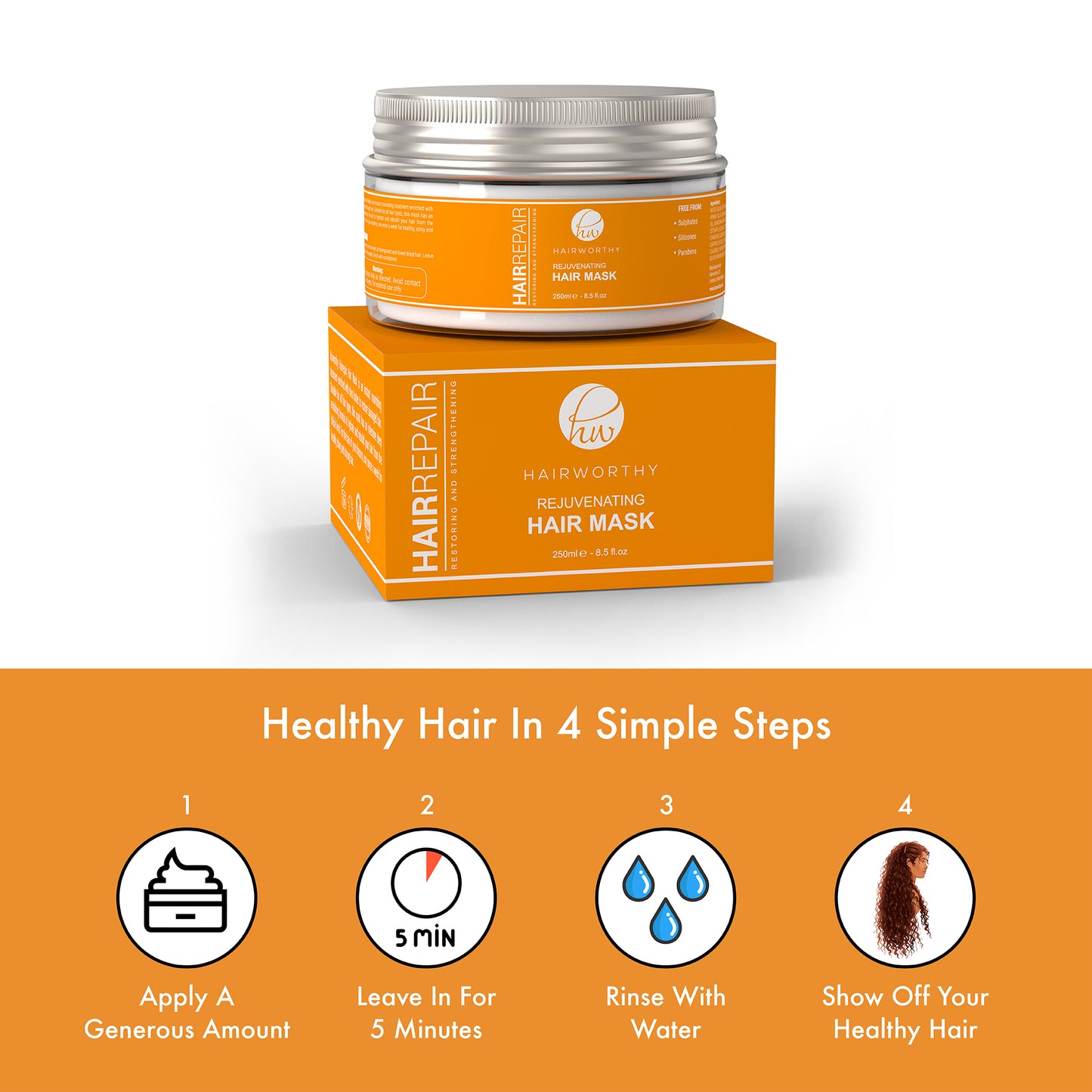 Hairworthy Organic Hair Repair Mask - Leisure Life USA