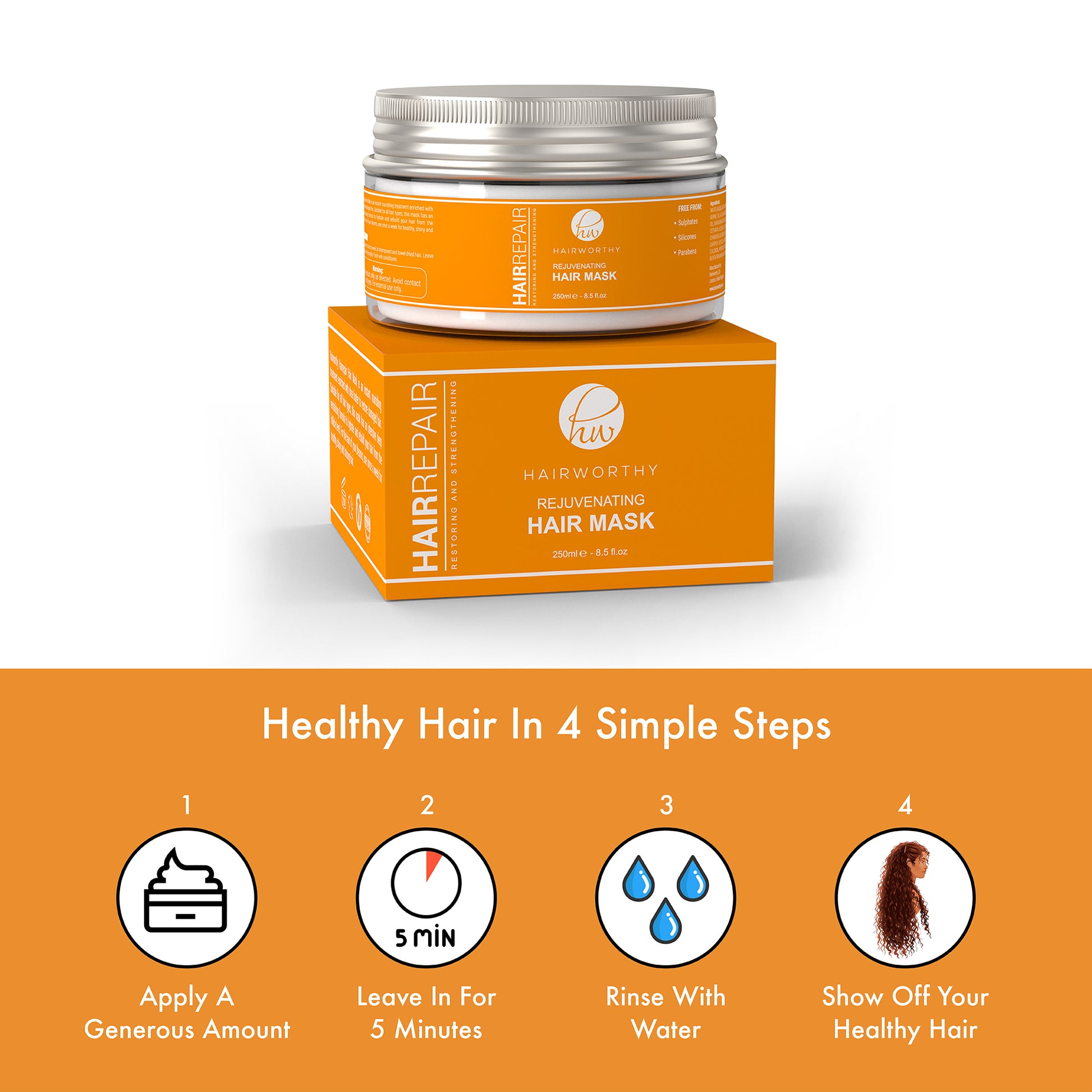 Hairworthy Organic Hair Repair Mask - Leisure Life USA