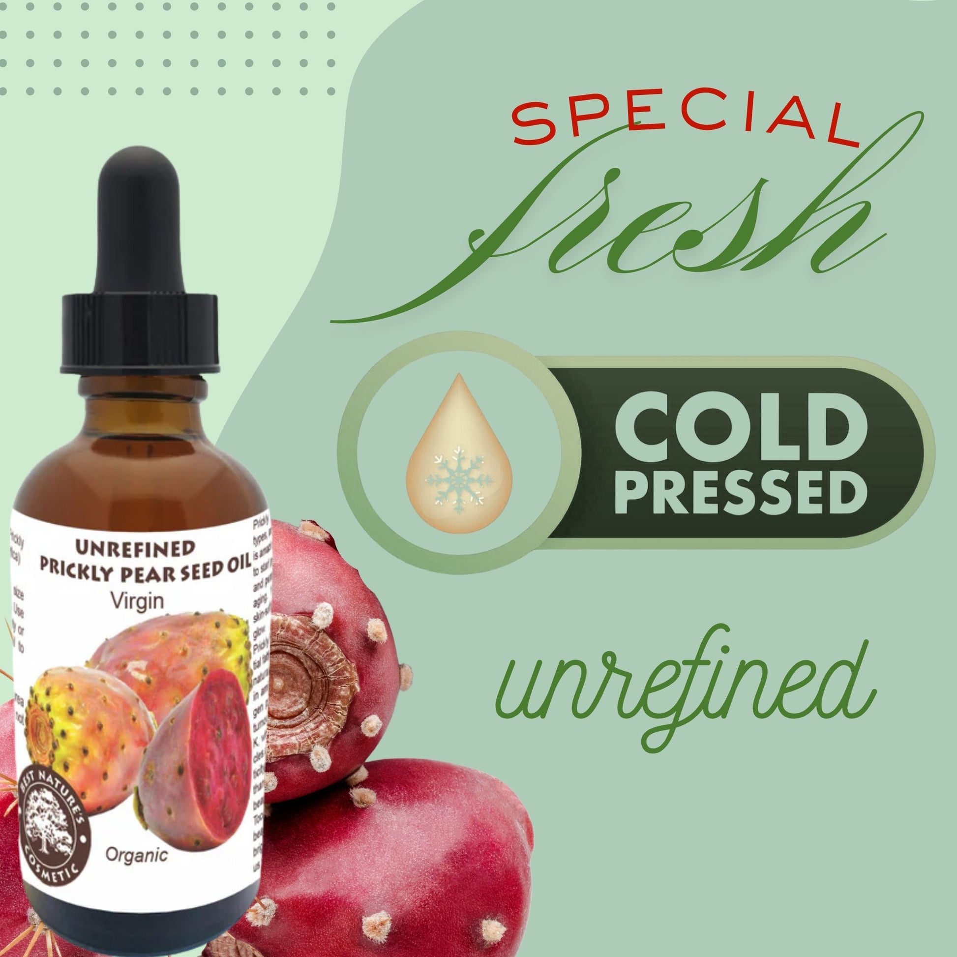 Prickly Pear Seed Oil (Organic, cold pressed, unrefined) - Leisure Life USA