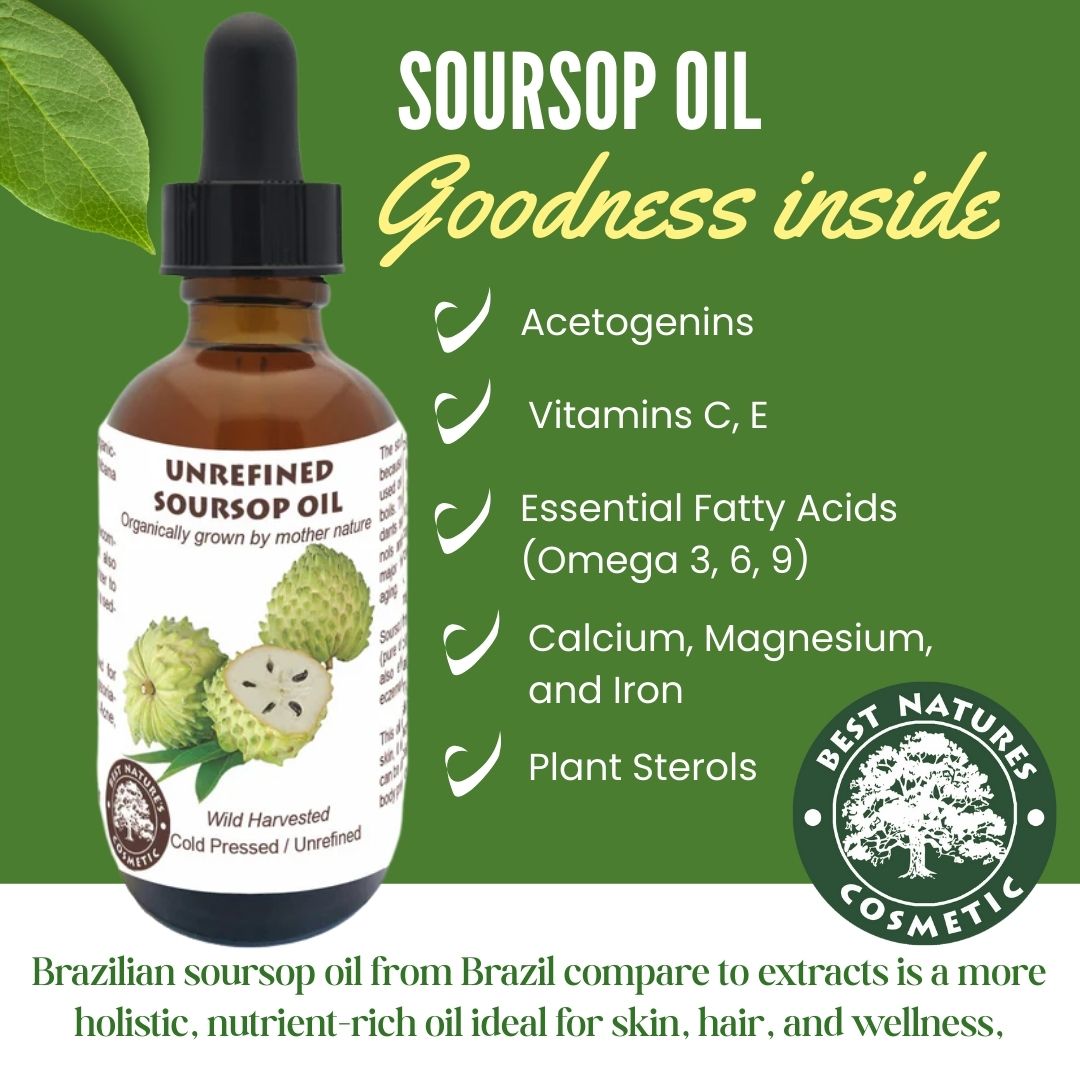 Soursop Graviola Guanabana Oil (organic, cold pressed, unrefined) - Leisure Life USA
