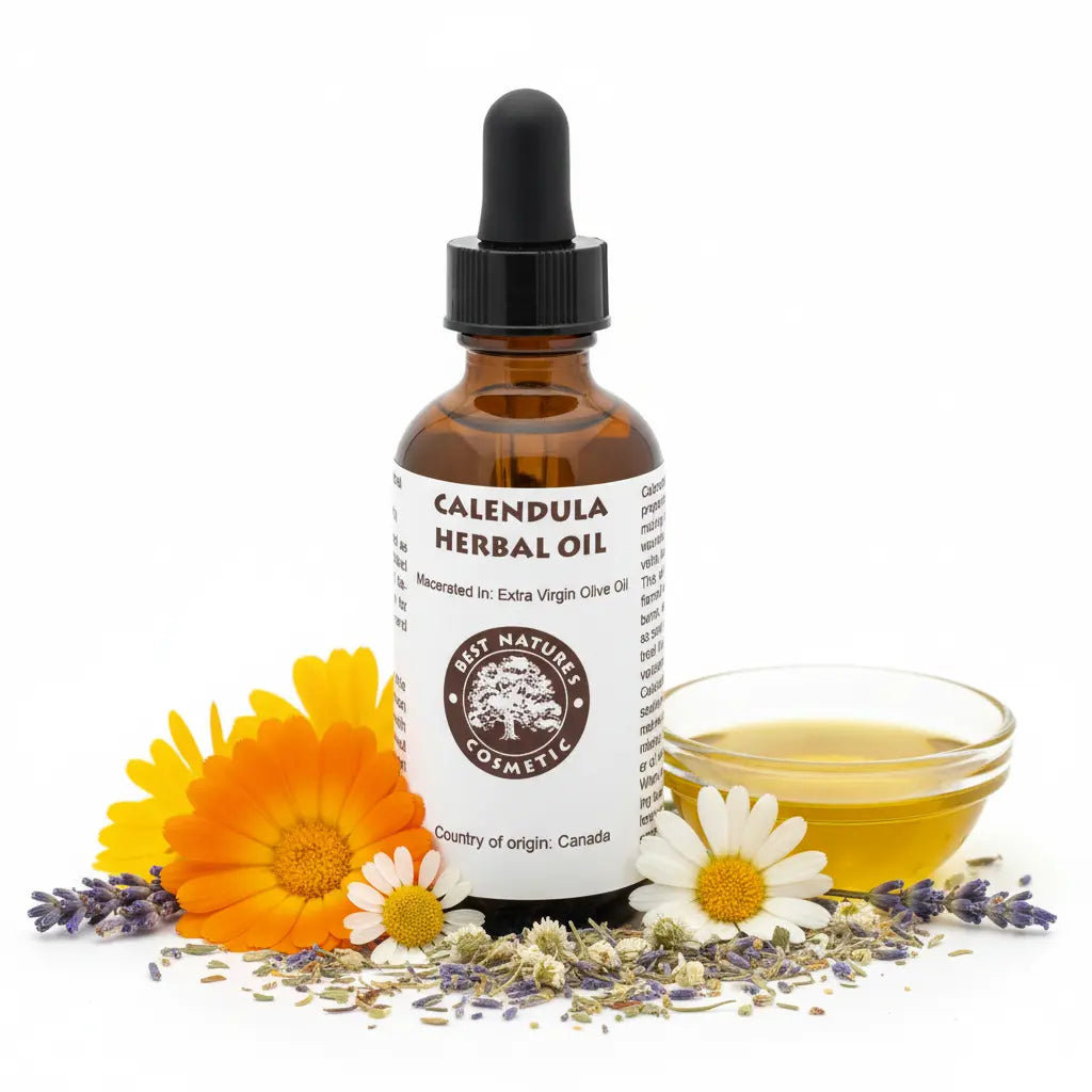 Skin Healing Calendula Herbal Oil | Macerated & Natural Yellow Poppy