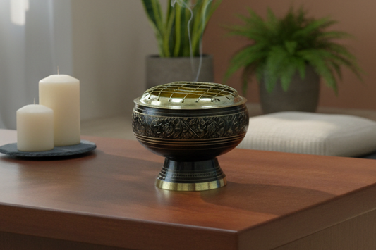 Handmade Brass Incense Burner