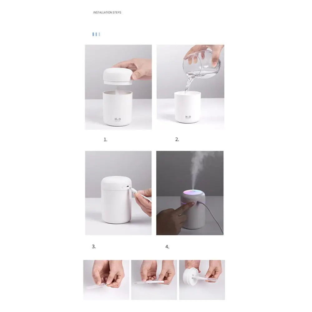 Portable Air Humidifier Aroma Essential Oil Diffuser for Car Home - Leisure Life USA