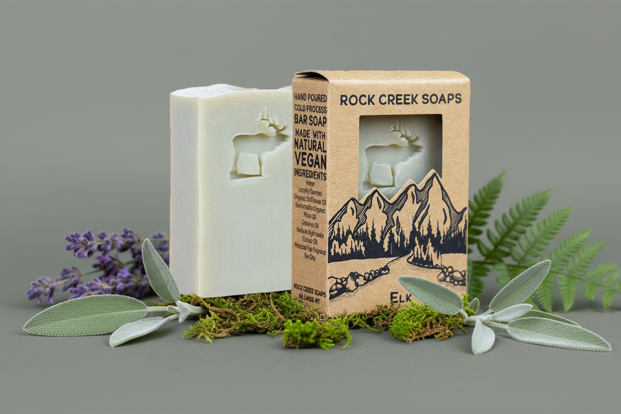 Rock Creek Lavender + Sage + Musk Soap Bar | Elk Rock Creek Soaps