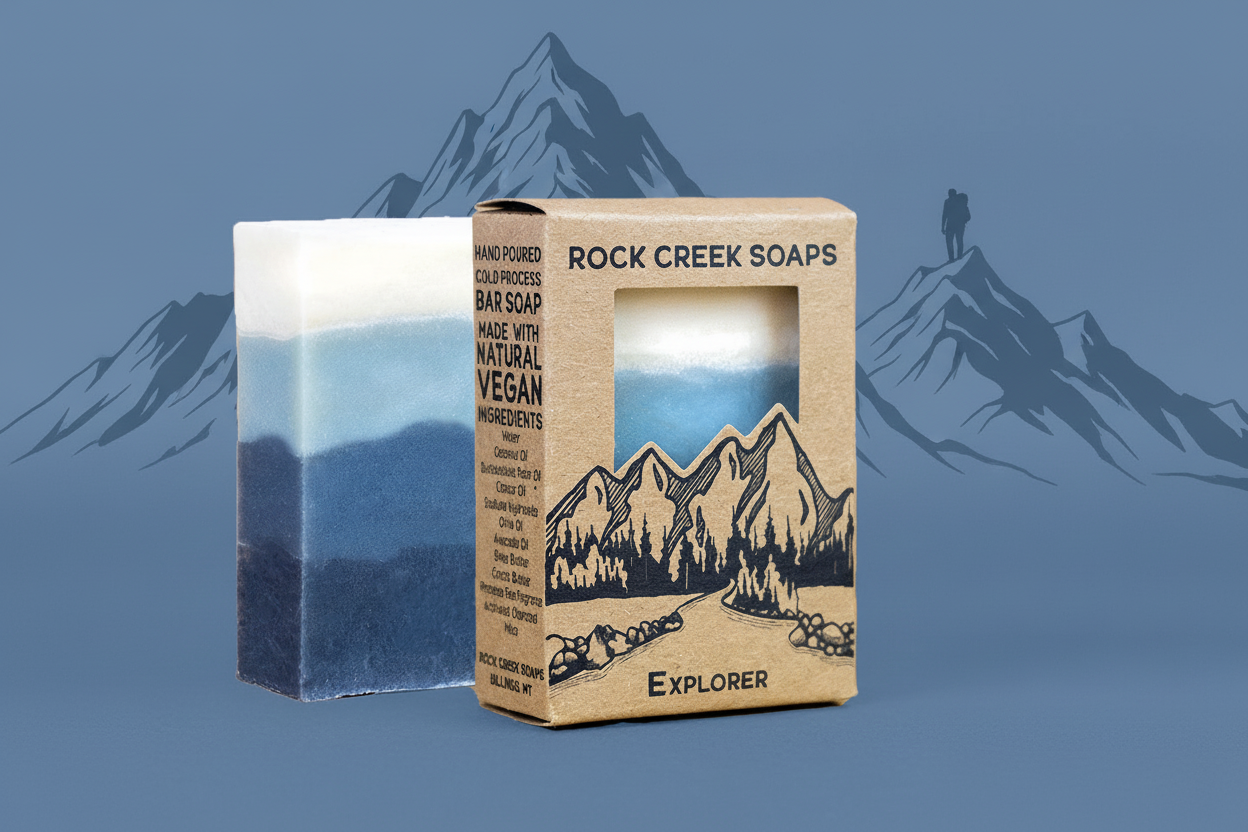 Rock Creek Teakwood + Cardamom + Sandalwood Soap Bar | Explorer Rock Creek Soaps