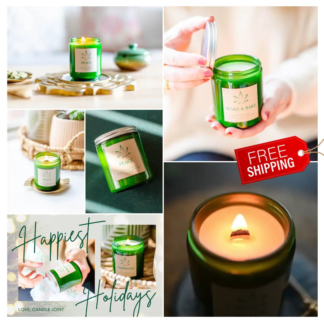 100% All Natural Soy Wax Candle | Crackling Wood Wick Candle Joint
