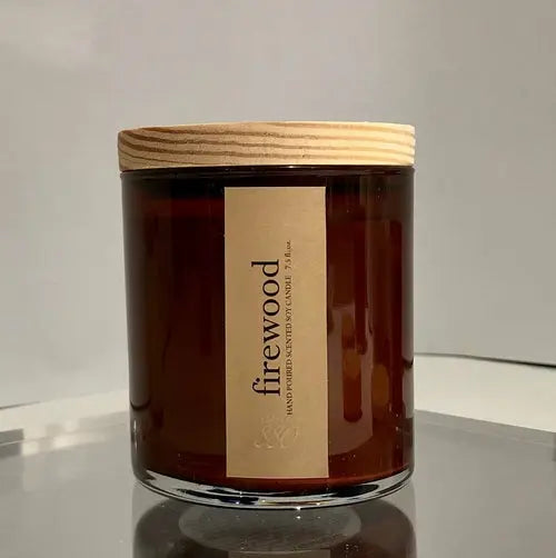 firewood scented candle - Leisure Life USA