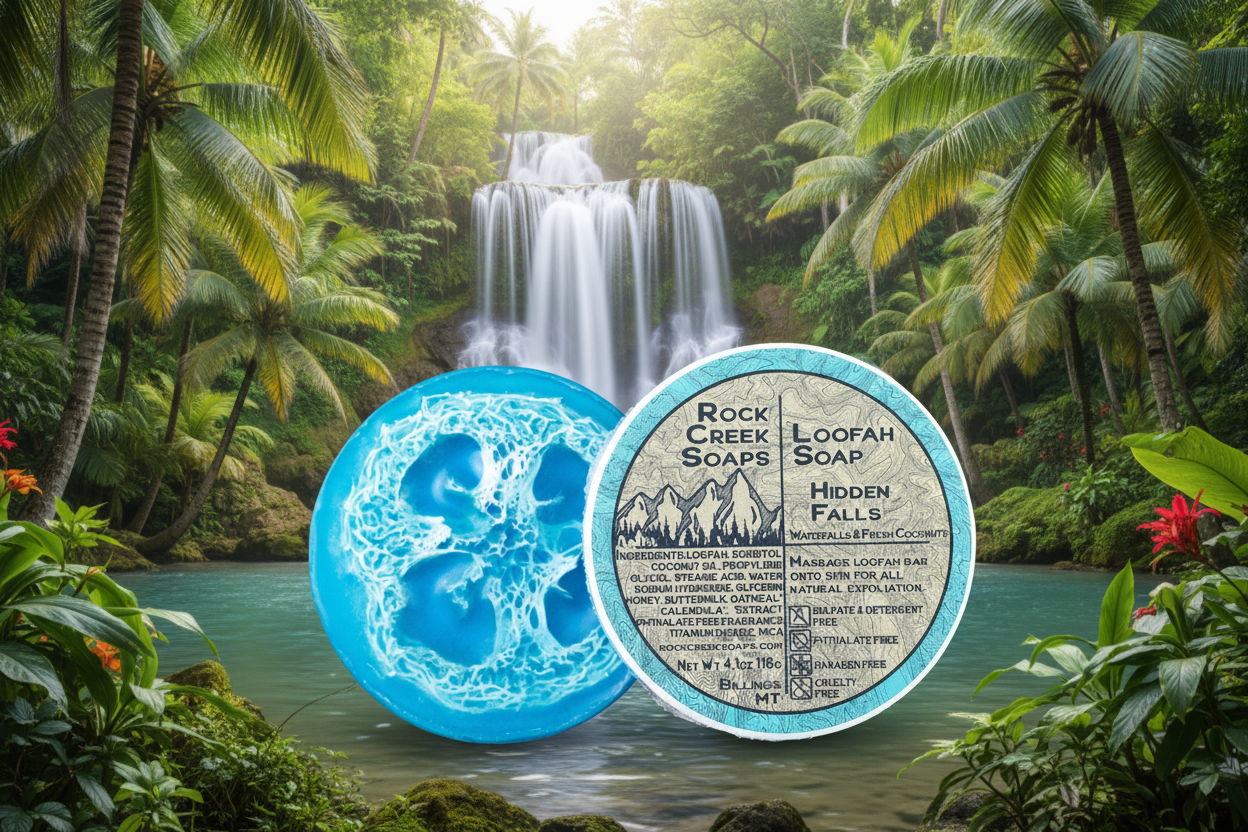 Rock Creek Coconut Loofah Soap | Hidden Falls Rock Creek Soaps