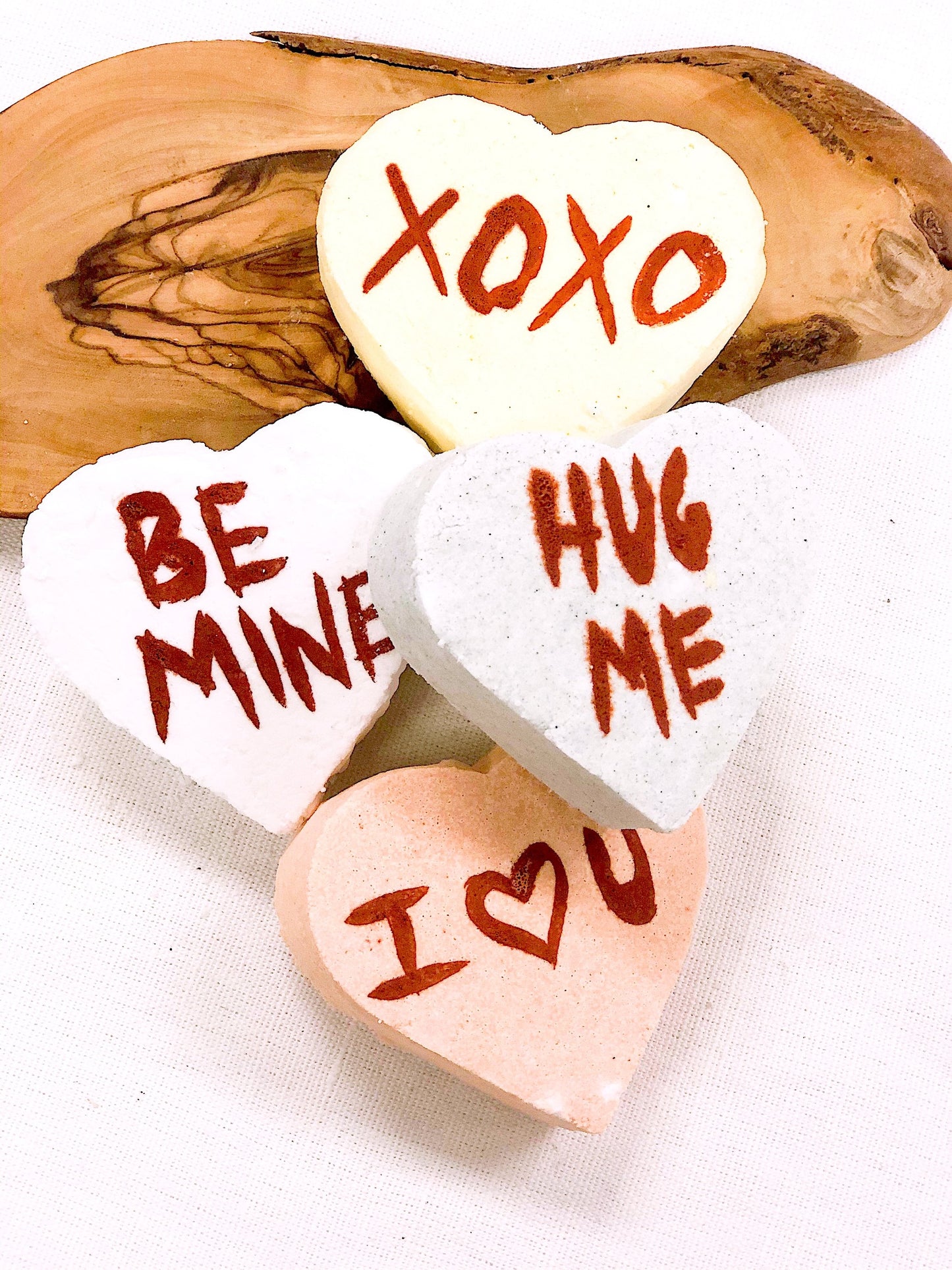 Organic Bath Bomb Hearts (Set of 4) - Leisure Life USA