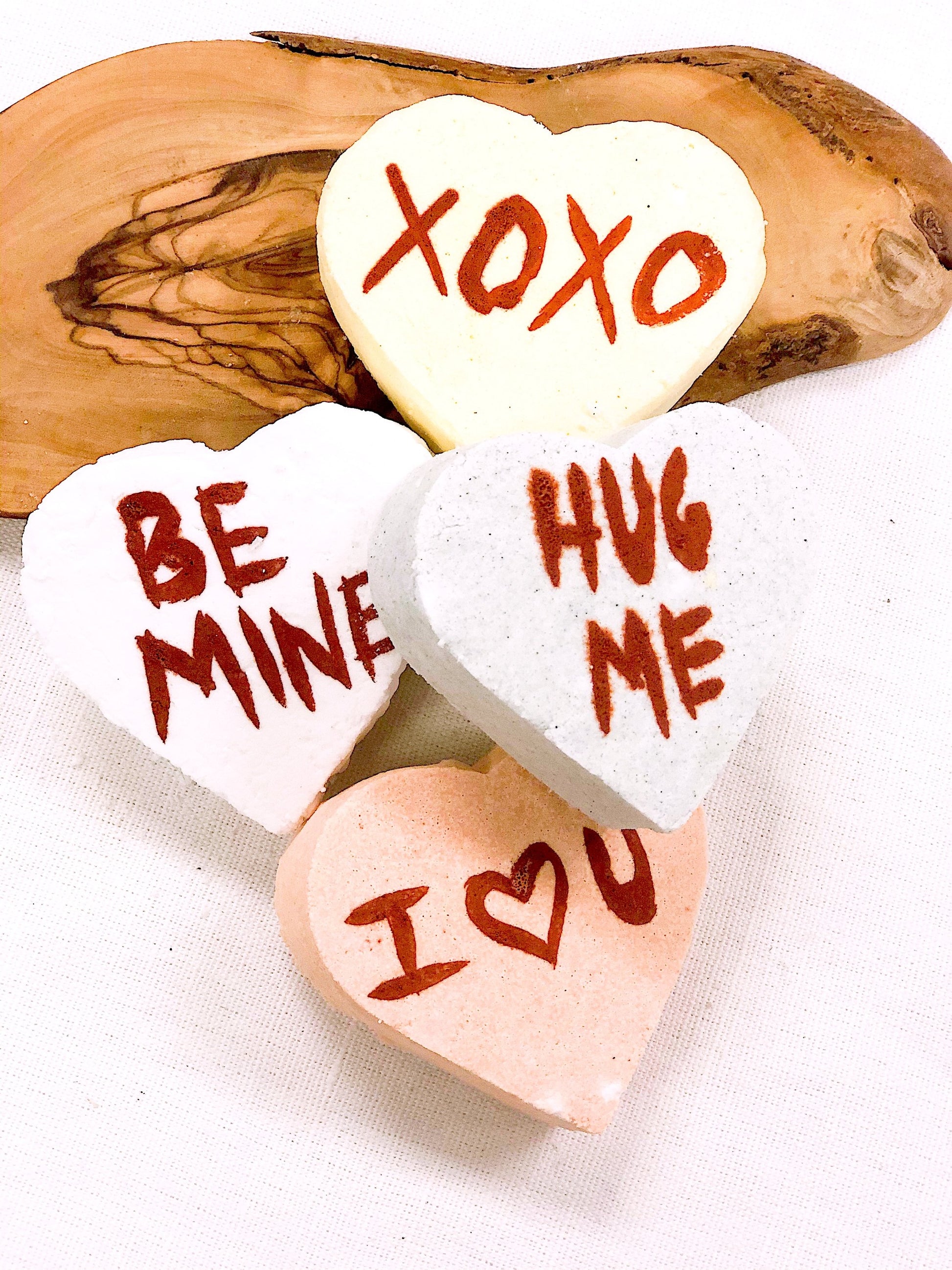 Organic Bath Bomb Hearts (Set of 4) - Leisure Life USA