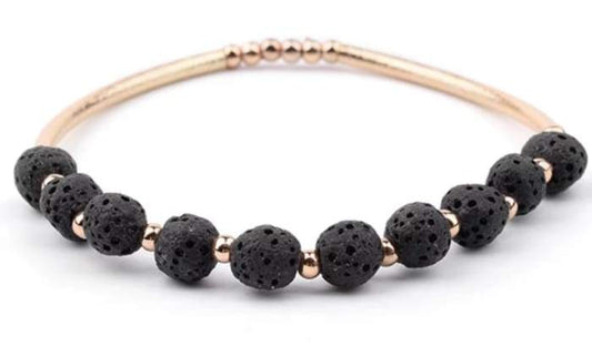 Black Lava Stone Essential Oil Bracelet - Leisure Life USA