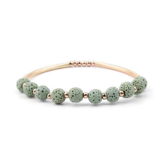 Fuze Green Lava Stone Essential Oil Bracelet - Leisure Life USA