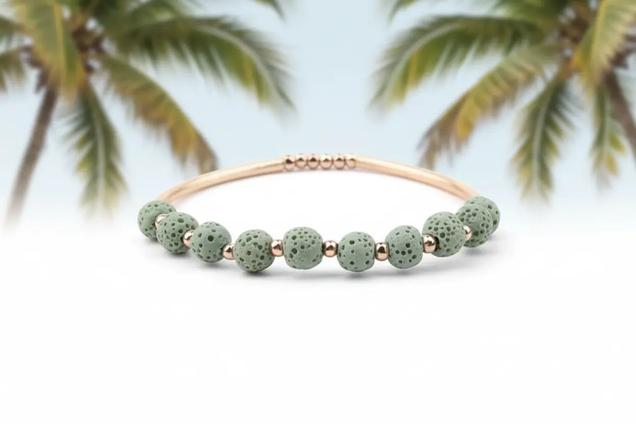 Fuze Green Lava Stone Essential Oil Bracelet Green Danae