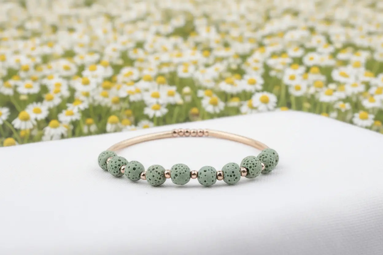 Fuze Green Lava Stone Essential Oil Bracelet Green Danae