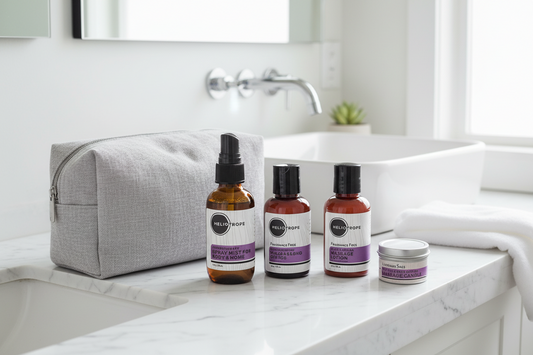 Massage Oil Spray Mist + Candle Travel Set