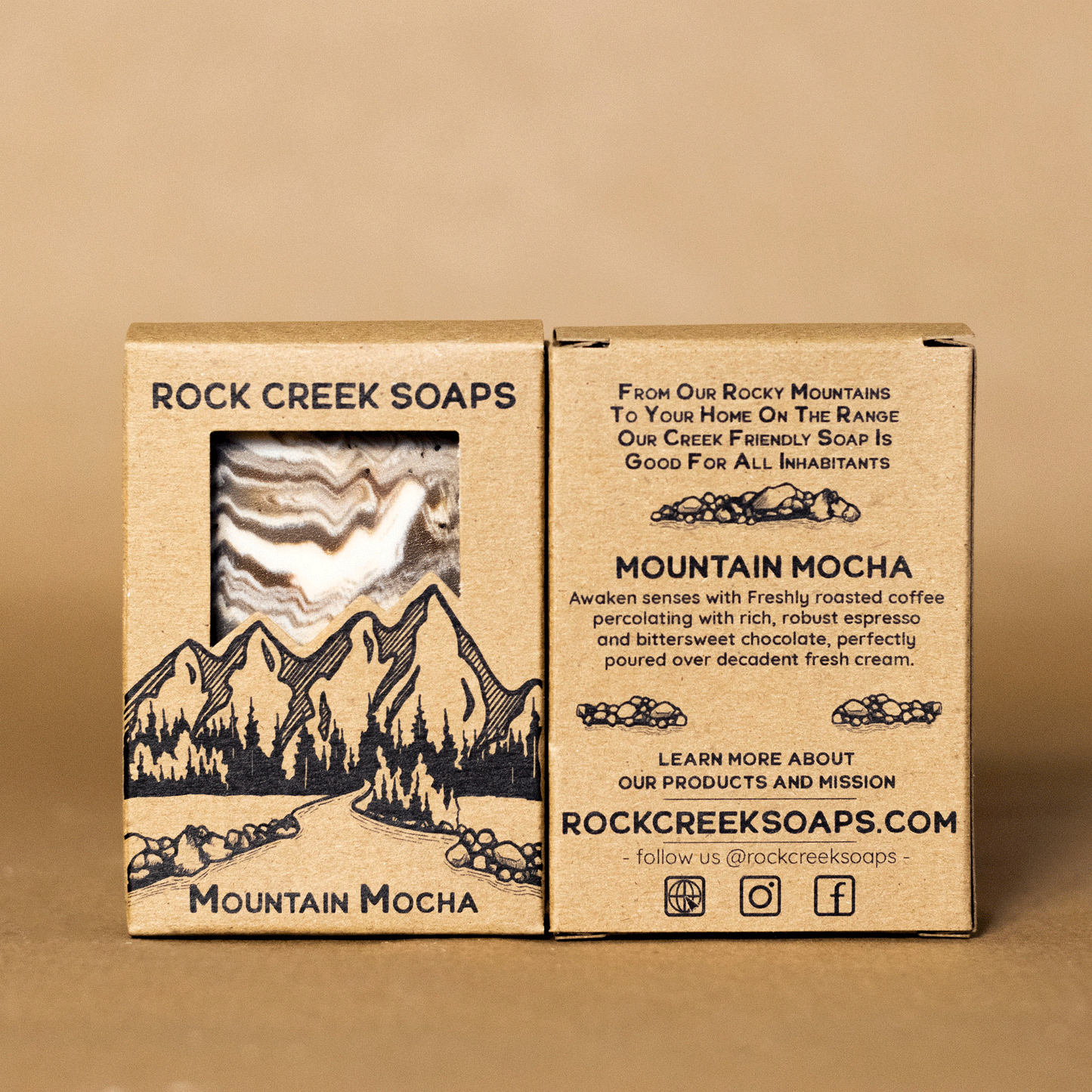 Rock Creek Espresso + Chocolate + Cream  Soap Bar | Mountain Mocha Rock Creek Soaps