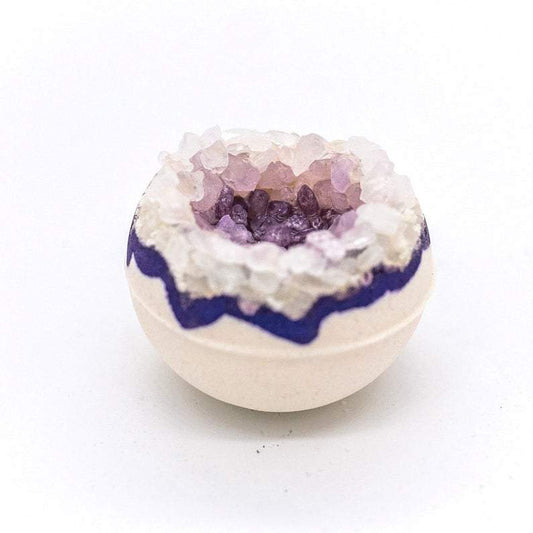 Artisan Amethyst Geode Bolivian Rose Salt Bath Bomb - Leisure Life USA