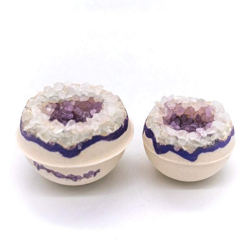 Artisan Amethyst Geode Bolivian Rose Salt Bath Bomb - Leisure Life USA