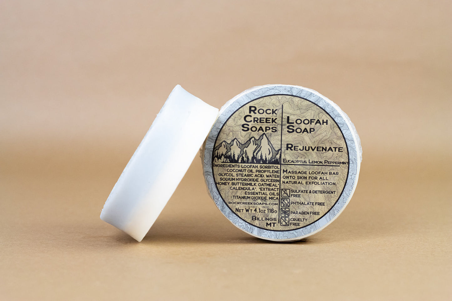 Rock Creek Eucalyptus + Mint Loofah Soap | Rejuvenate Rock Creek Soaps