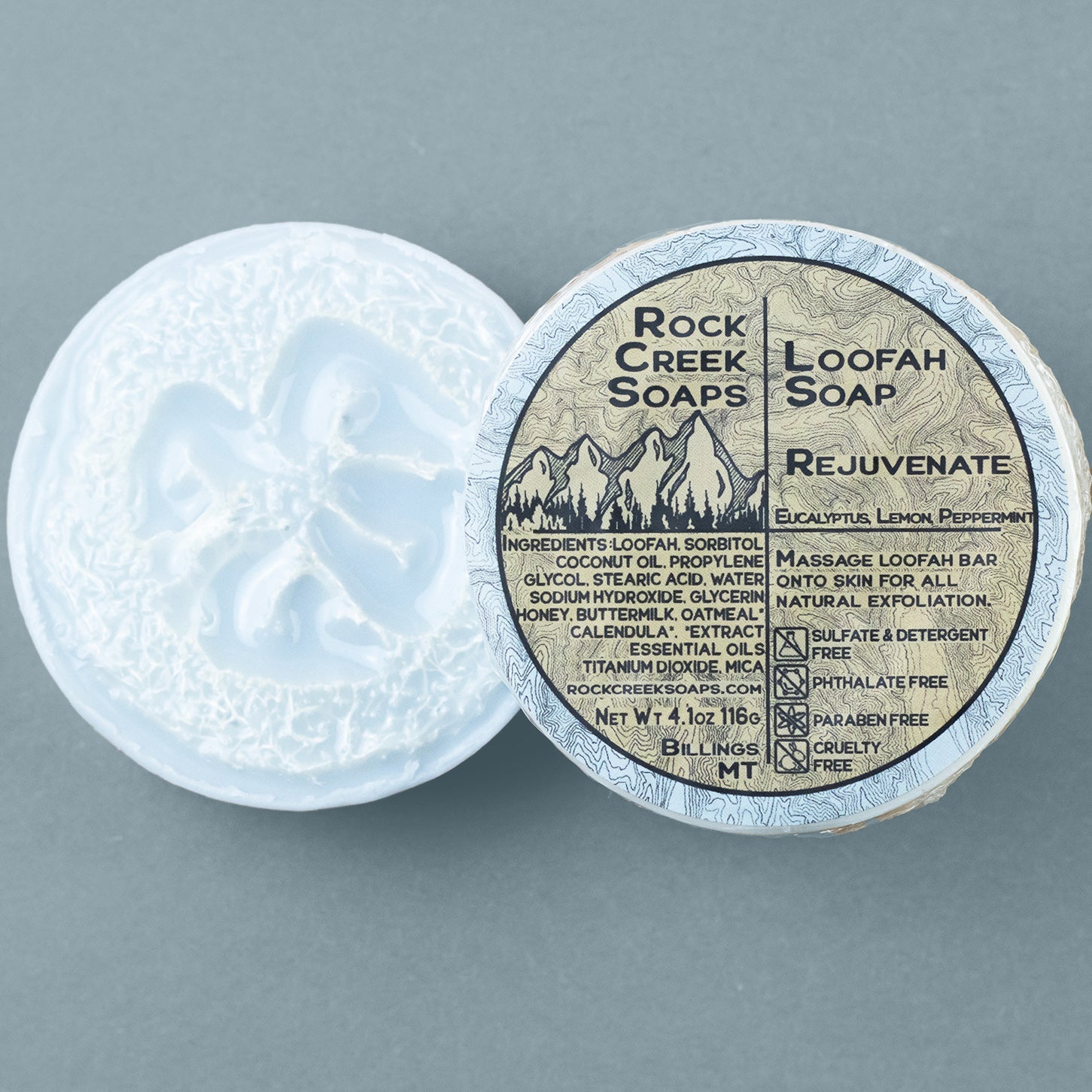 Rock Creek Eucalyptus + Mint Loofah Soap | Rejuvenate Rock Creek Soaps