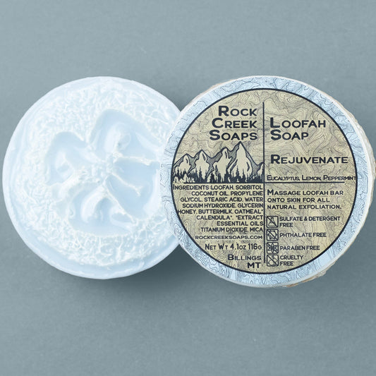 Rock Creek Eucalyptus + Mint Loofah Soap | Rejuvenate Rock Creek Soaps