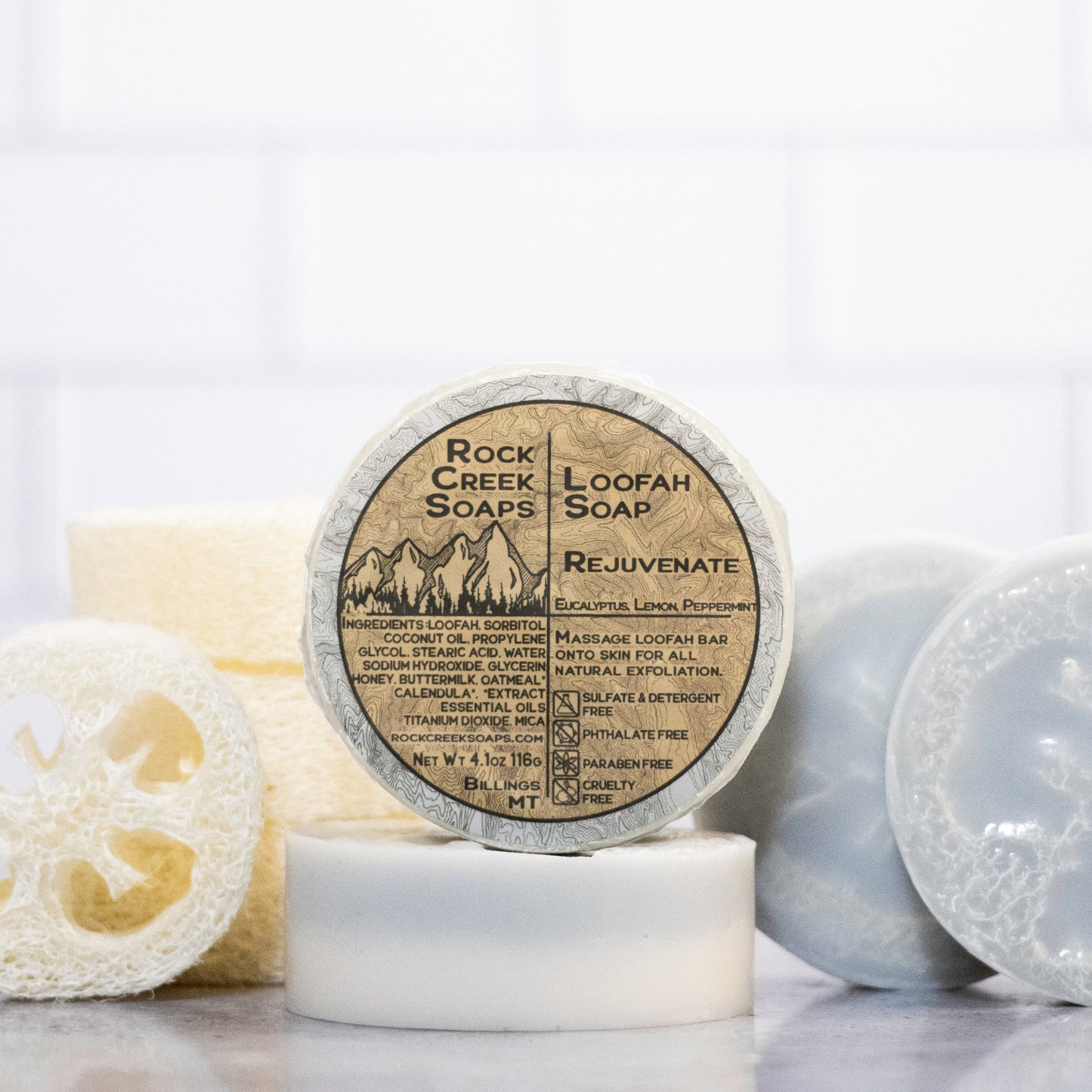 Rock Creek Eucalyptus + Mint Loofah Soap | Rejuvenate Rock Creek Soaps