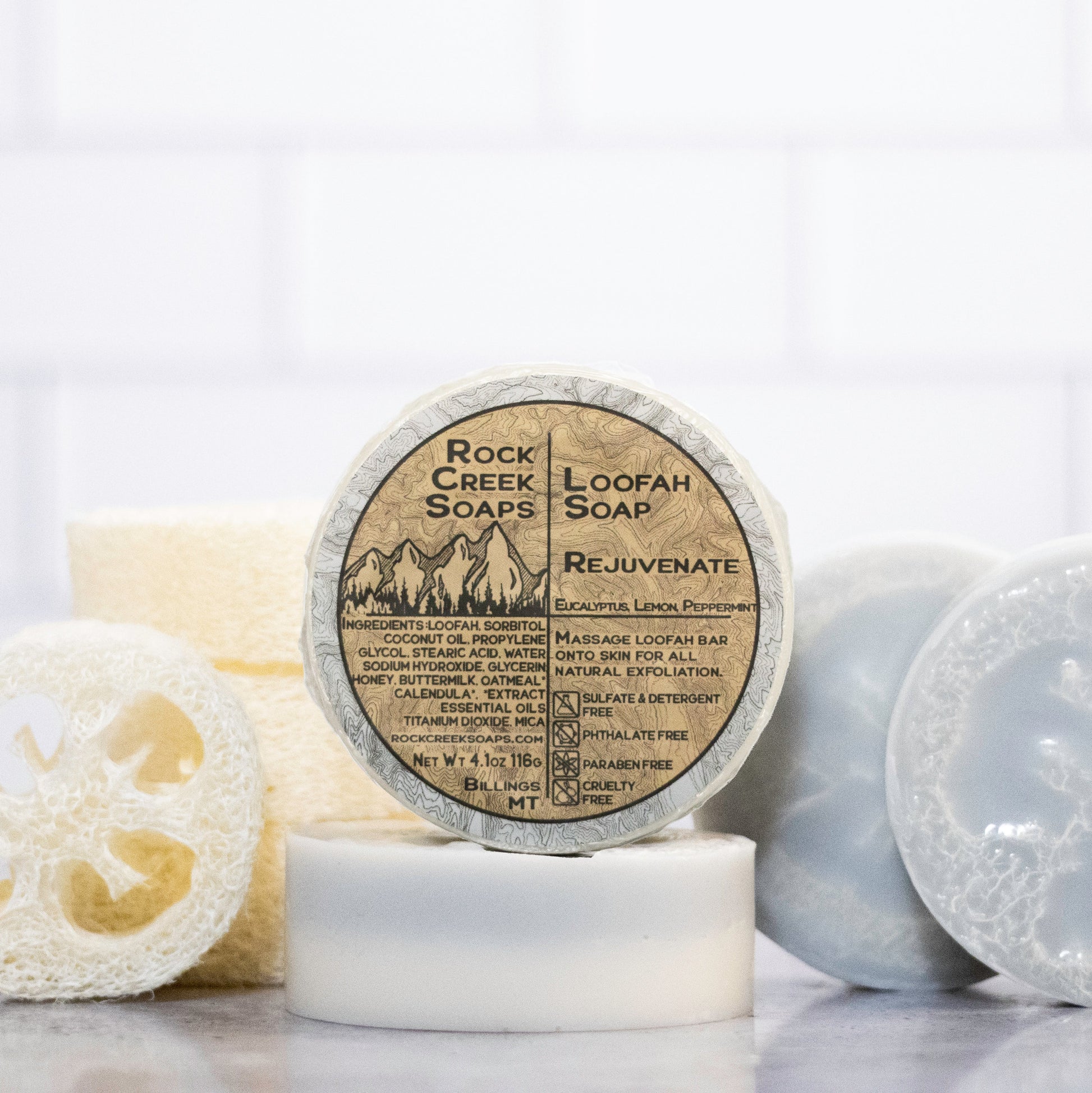 Rock Creek Eucalyptus + Mint Loofah Soap | Rejuvenate Rock Creek Soaps