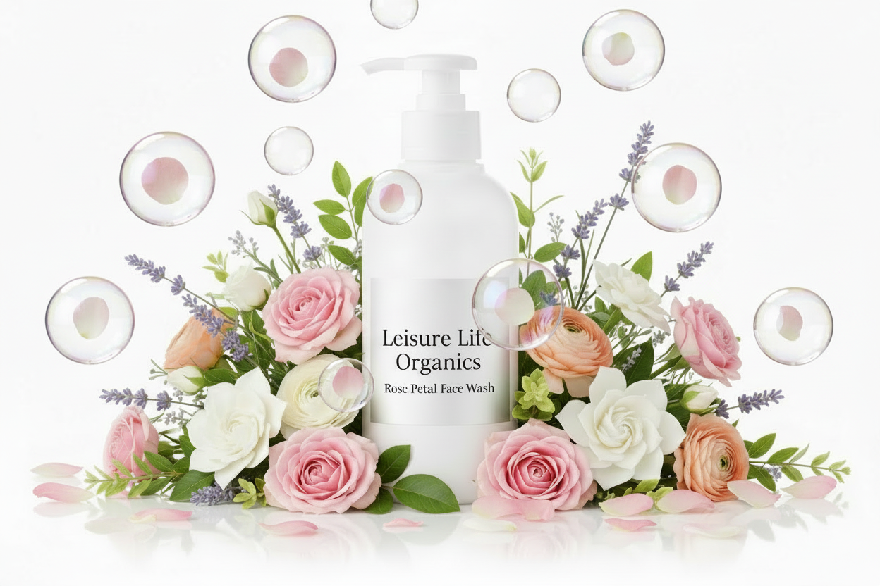 Rose Petal Face Wash by Leisure Life Organics