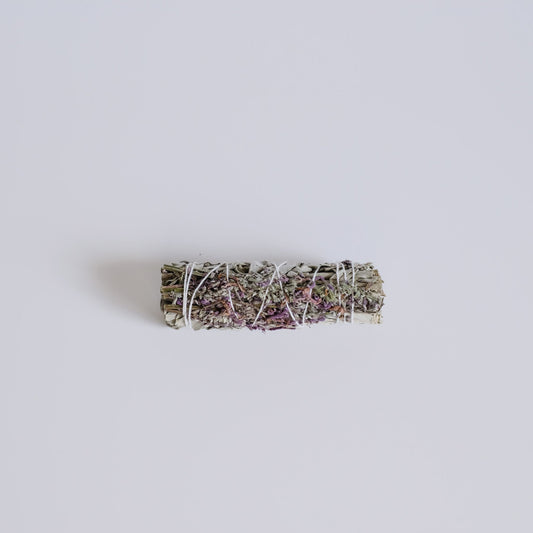 California White Sage with Lavender Flower Smudge Stick | 4" - Leisure Life USA