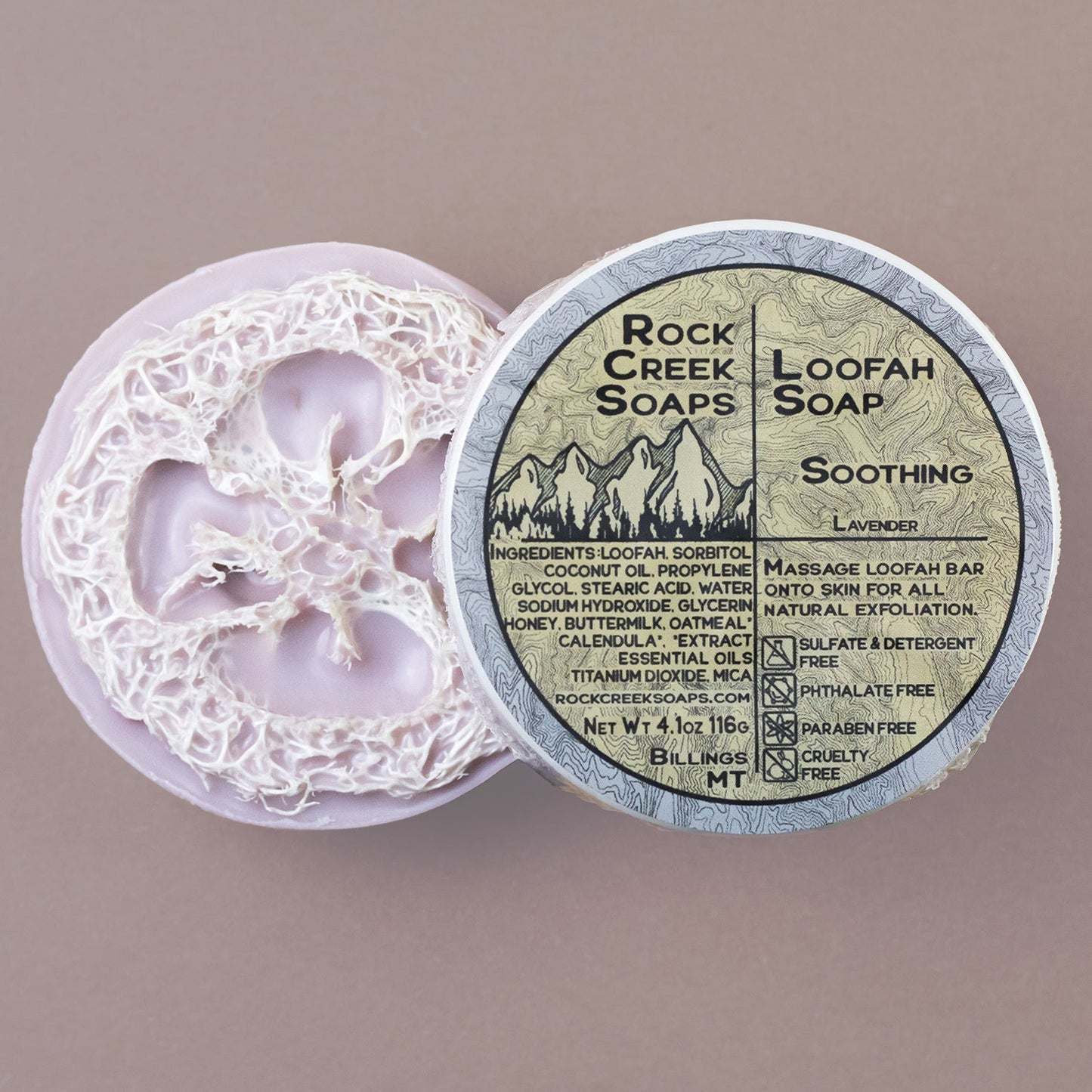 Rock Creek Fresh Lavender Loofah Soap | Soothing Rock Creek Soaps
