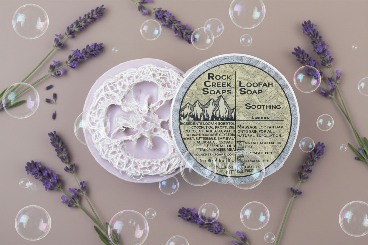 Rock Creek Fresh Lavender Loofah Soap | Soothing Rock Creek Soaps