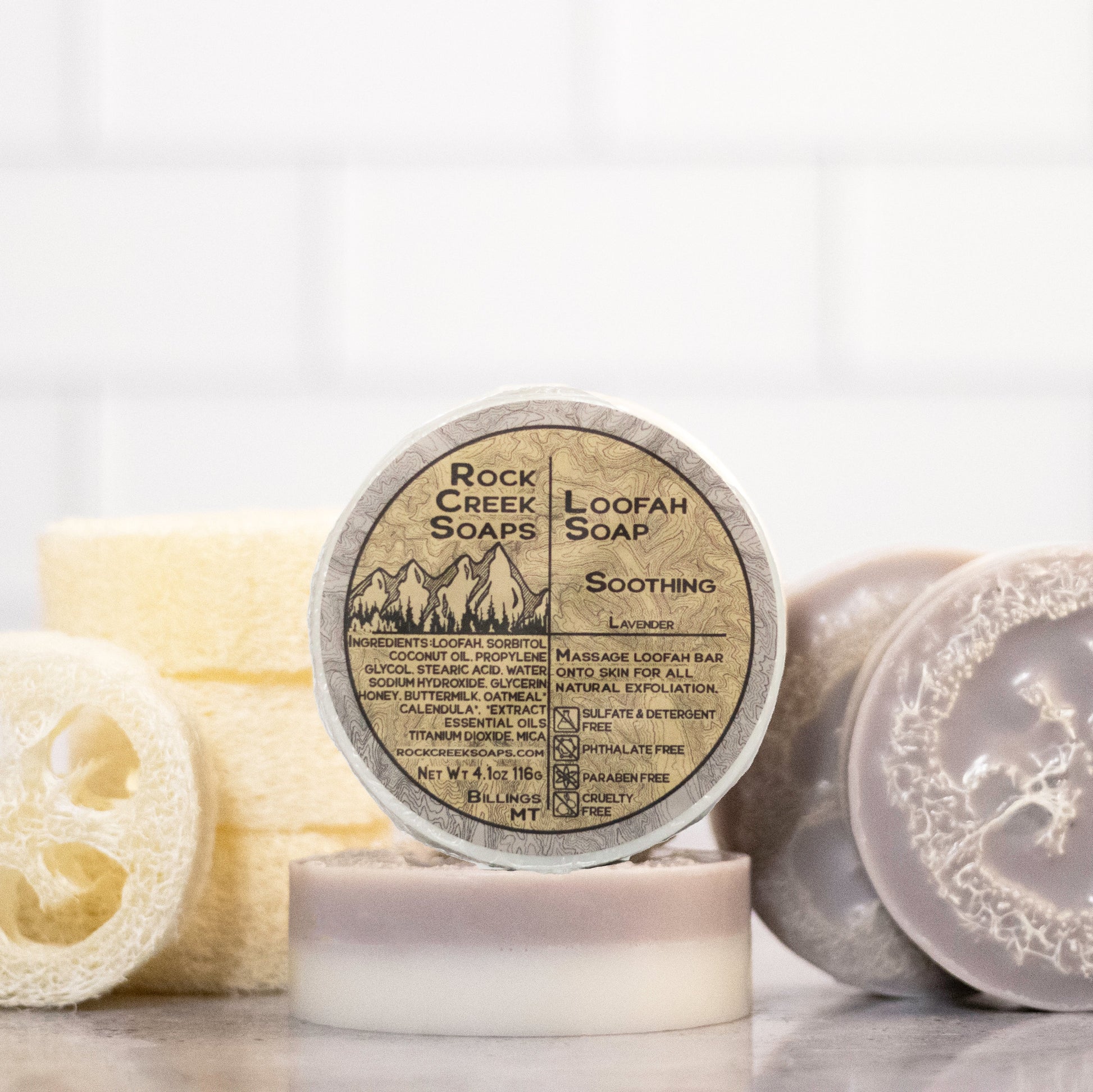 Rock Creek Fresh Lavender Loofah Soap | Soothing Rock Creek Soaps