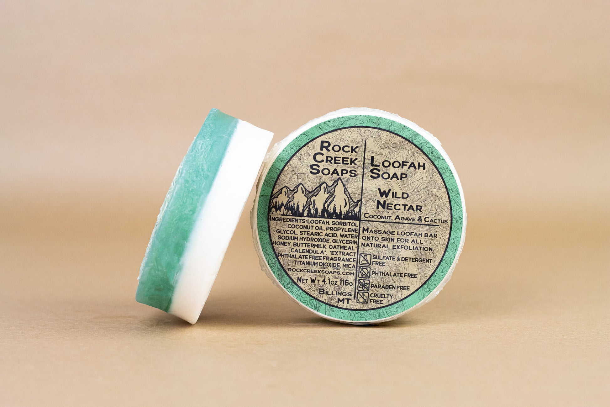 Rock Creek Coconut + Agave + Cactus Loofah Soap | Wild Nectar Rock Creek Soaps